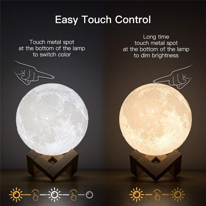 3D LED Moon Lamp